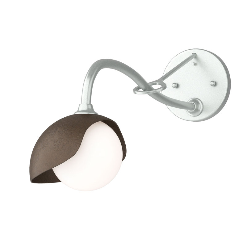 Brooklyn 1 - Light Hardwired Armed Sconce, Vintage Platinum, Bronze