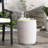 Lightweight Concrete End Table In Fluted Style - 15.06"X15.06"X18.23", Antique White, No Assembly Side Fluted, 15X15x18.5, Assembly, Simple Setup