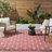 Nourison Essentials Brick/Ivory Indoor/Outdoor Area Rug-861406844
