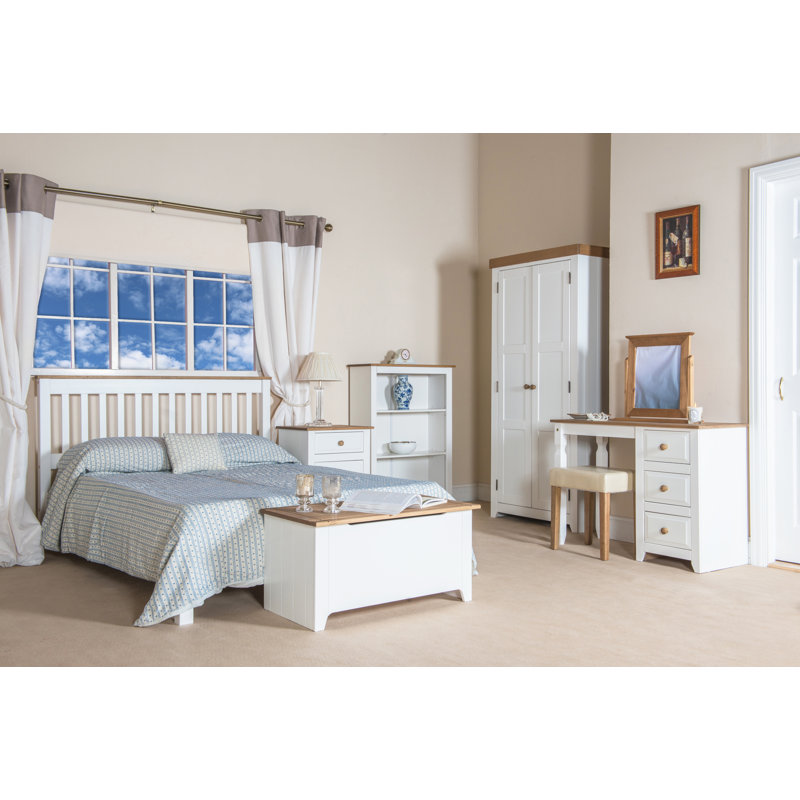 Argon double Bed Frame, White, Double (4'6)
