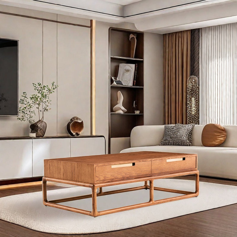 Table basse de style nordique, Brun