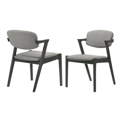 Fabric Arm Chair in Gray and Black