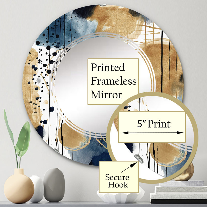 Miroir mural rond Beadling, 24 po x 24 po