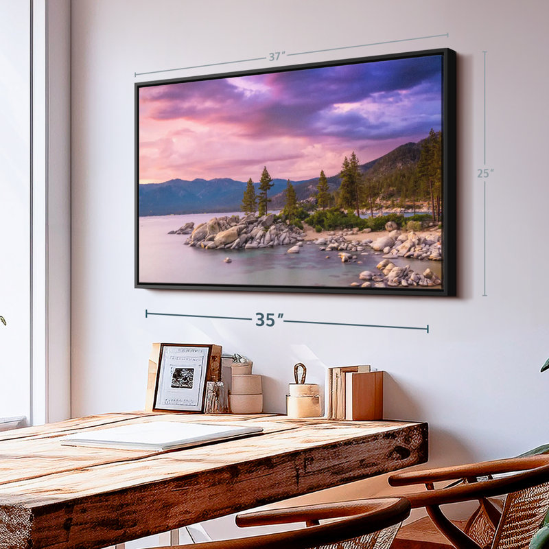«Idyllic Lake Tahoe», reproduction sur toile, H 27 po x l 40 po