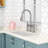 Bridge Kitchen Faucet with 24" Pull-Out Hose & 3-Function Sprayer-121147064