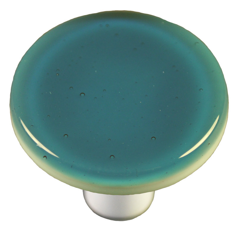 Poignée champignon de 1,5 po de diamètre Solids, Aluminium, Bleu acier