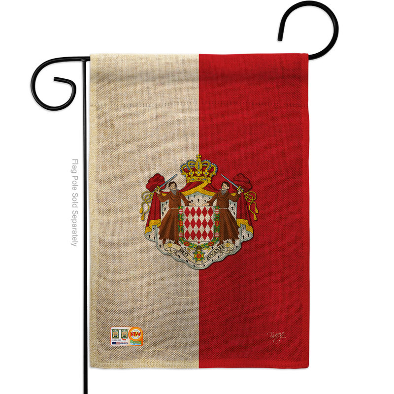 Polyester de 2 côtés 18,5 x 13 po monaco drapeau de jardin