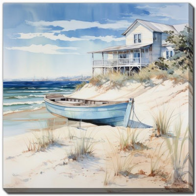 Cottage by the Beach I Canvas Art