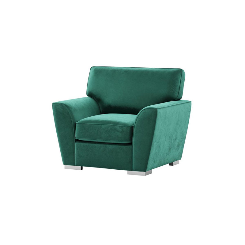 Upholstered Armchair, Green
