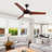 52" Ceiling Fan with Light Kit, Pull Chain and Remote Control