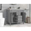 Meuble-lavabo moderne avec lavabo supérieur, meuble-lavabo moderne avec 2 portes à fermeture douce et 2 tiroirs, meuble-lavabo simple-432471574