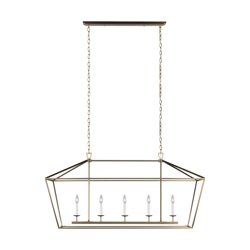 Dianna 5 - Light Chandelier, Satin Brass