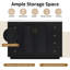 48" Classic Freestanding Bathroom Vanity Cabinet Only, 6 Drawers & 2 Soft-Close Doors, Black