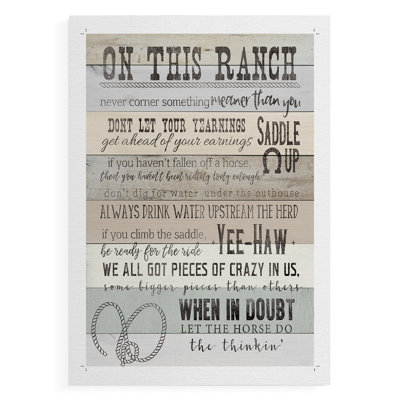 Sur ce ranch - impression sur toile seulement - non encadrée