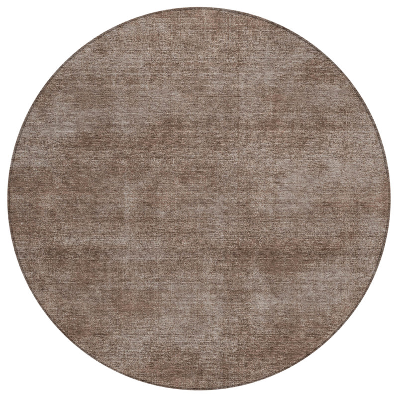 Tapis intérieur / extérieur brun Orlena , 8 pi x 8 pi