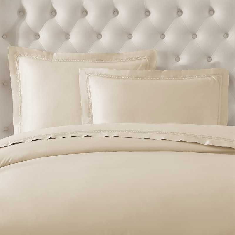 Yalda Duvet Cover Set, Queen, Cream
