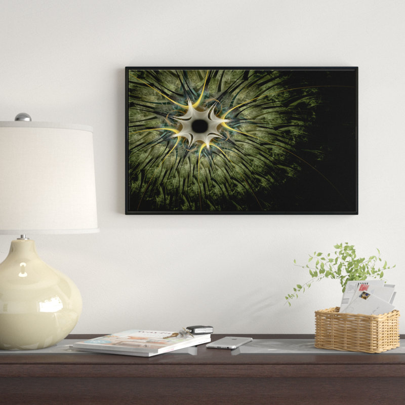" Large Symmetrical Fractal Flower Design ", 12" H x 20" W x 1" D