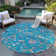 Machine Washable Indoor/Outdoor Chayden ACN1006 Teal Rug