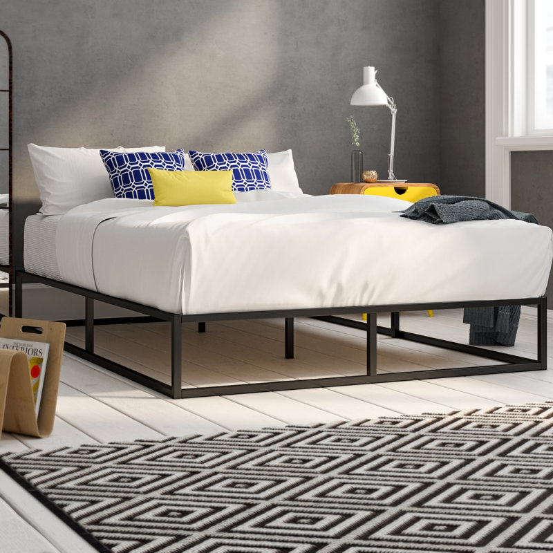 Dekker Metal Bed Frame - 25 cm High, Single (3'), Black