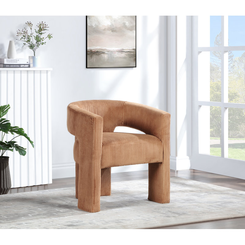 Chaise de salle à manger en velours côtelé Rupe, Tissu velours côtelé