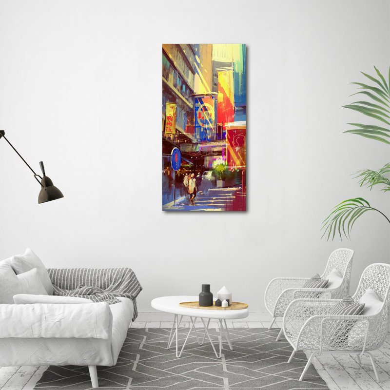 Colourful City - Wrapped Canvas Print