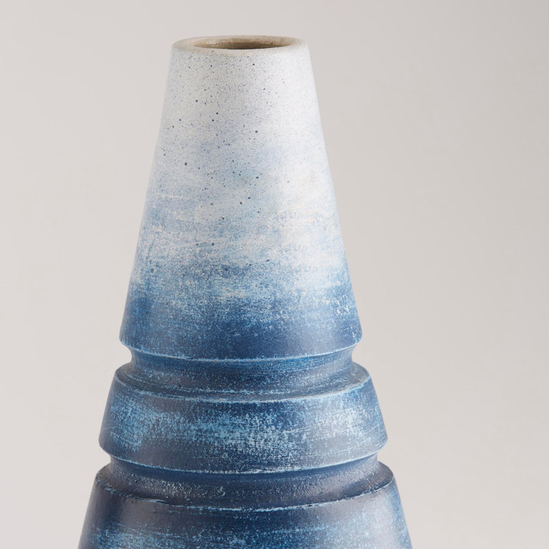 Amarna Handmade Ceramic / Porcelain Table Vase, 18.25" H x 9" W x 9" D