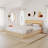 Harlow Queen Size Slatted Bedframe and Headboard with Integrated Light-812875426