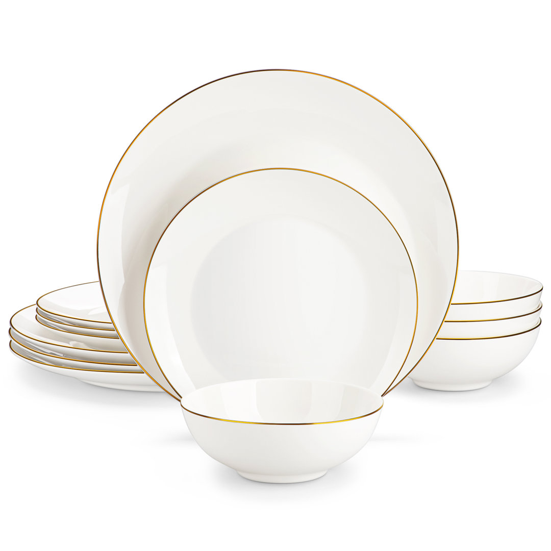 MALACASA Dinnerware - Set of 12