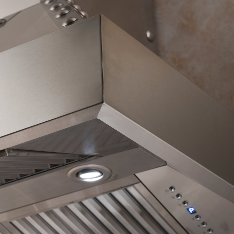 36" DuraSnow® 700 CFM Ducted Wall Mount Range Hood, Satin Stainless Steel, 36"