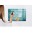 Magnetic Memo Board Whiteboard - 60 x 40 cm - Includes Marker and Magnets - Blue old wood
