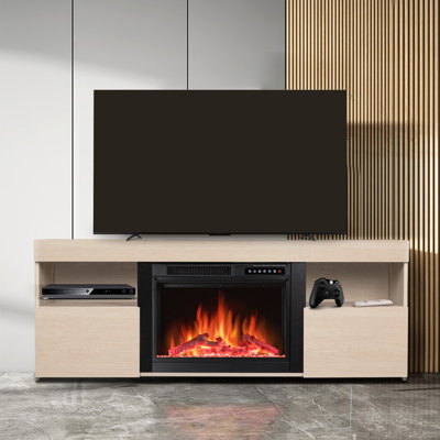  59 Inch Electric Fireplace, 1500W Fireplace Heater With 5 Flame Brightness, 4 Flame Colors, 12 Ember Bed Colors, Remote Control, Quiet Operation, Cool Touch Glass, For Living Room, Bedroom