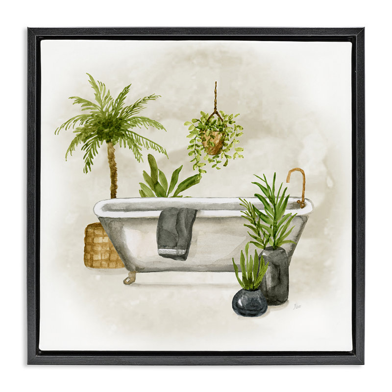 Art mural sur toile Floater, Cadre flottant noir de jais, H 18 po x l 18 po