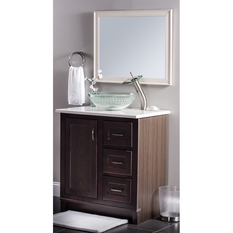 Lavabo de salle de bain à bateau circulaire en verre imponeren