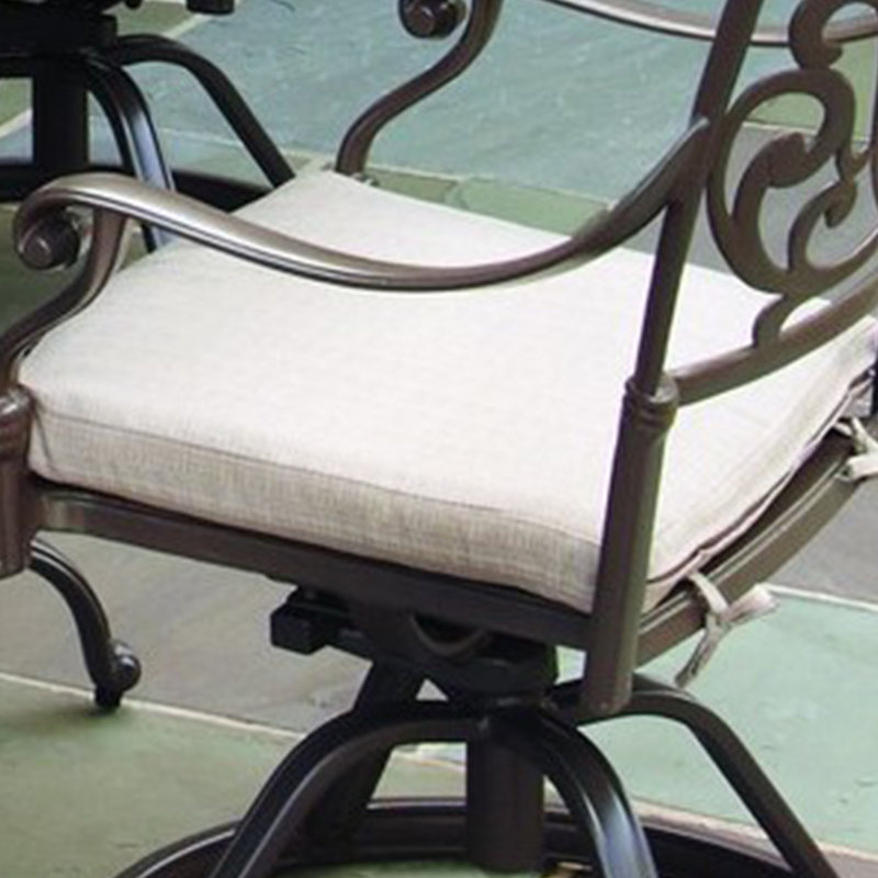 Chaise de patio pivotante avec coussin Arrey, Taupe