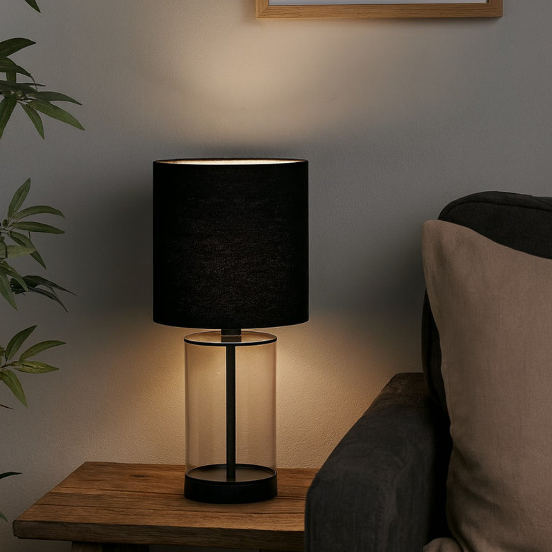 Glass Bedside, Black