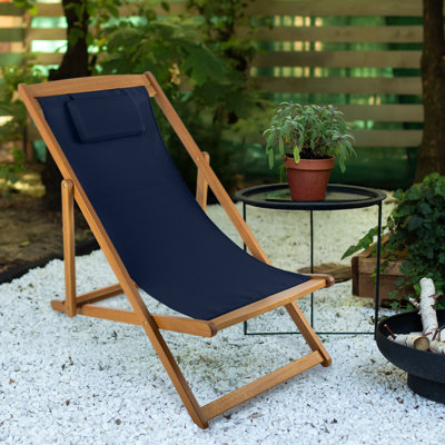 Méridienne inclinable réglable - Bleu marine