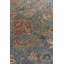 Tapis unique 9 pi 1 po x 11 pi 6 po des années 1960 bleu délavé / terre cuite / ivoire / or / multicolore