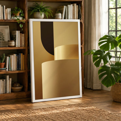 Layered Forms Minimalist - Wrapped Canvas