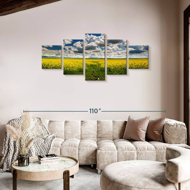 Clouds Over Fields, 36" H x 80" W