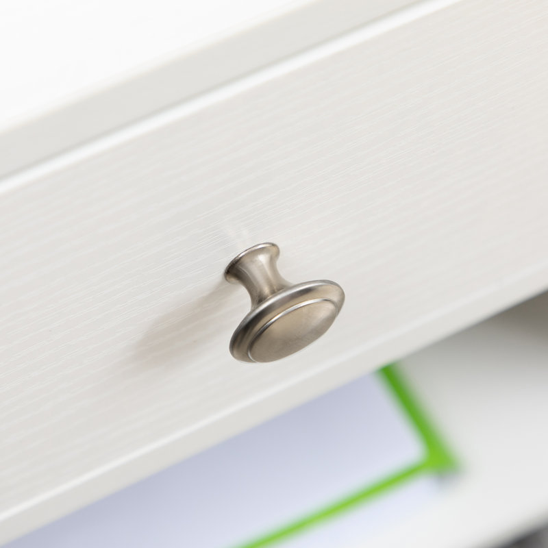 Chariot-classeur à roulettes, blanc, avec tablette réglable pour support d'imprimante mobile et support