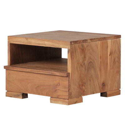 Dragon 40cm W Solid Wood Bedside Table