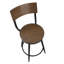 Tabouret pivotant en bois et métal Devon
