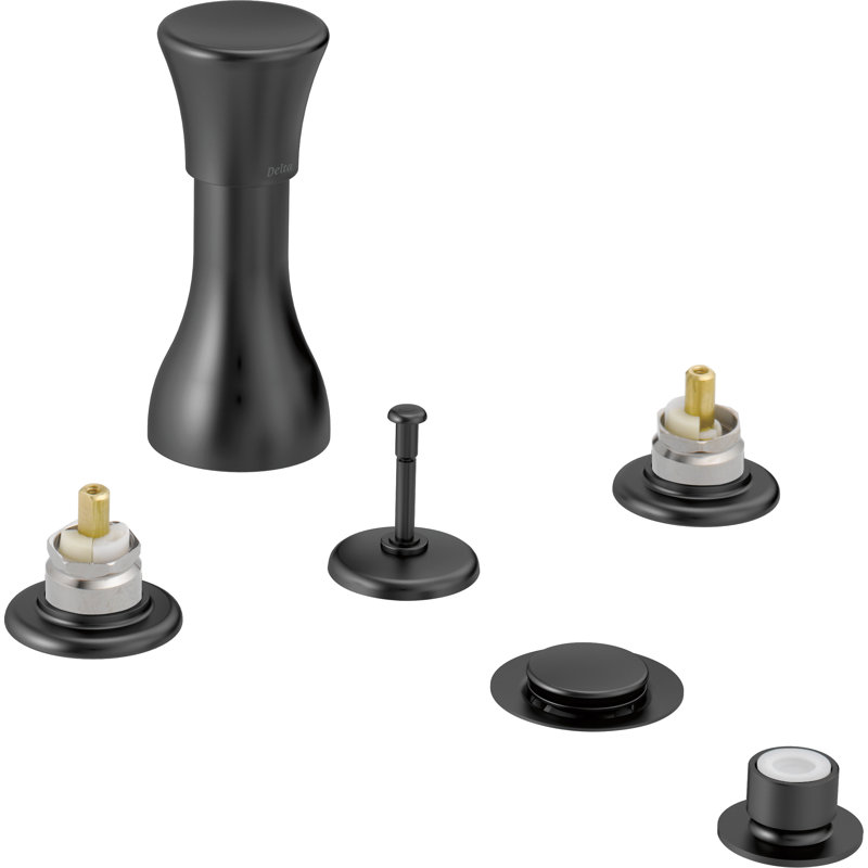 Other Core Widespread Vertical Bidet Faucet Less Handles, Matte Black