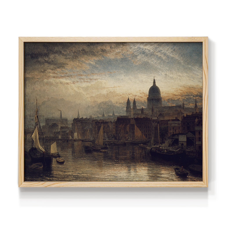 Paysages rétro-XXVII - reproduction encadrée, H 16 po x l 20 po, Naturel