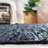 Kyrae Vintage Leather Hand Woven Leather/Cotton Striped Rug in Black/Ivory-1747927522