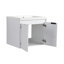 Meuble-lavabo 24 po avec lavabo en résine, 2 portes à fermeture en douceur et 1 armoire murale, fixation à flotteur