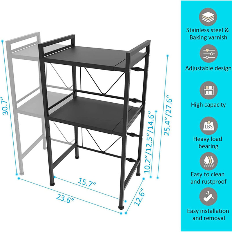 Addisson Steel Baker's Rack with Microwave Compatibility