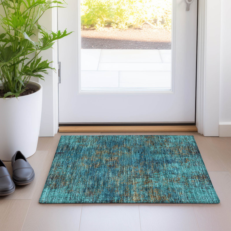 Tapis rectangulaire Aleighna avec envers antidérapant, Rectangle 1 pi 8 po x 2 pi 6 po