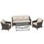 Ensemble de conversation pour 5 personnes avec table basse-1658928504