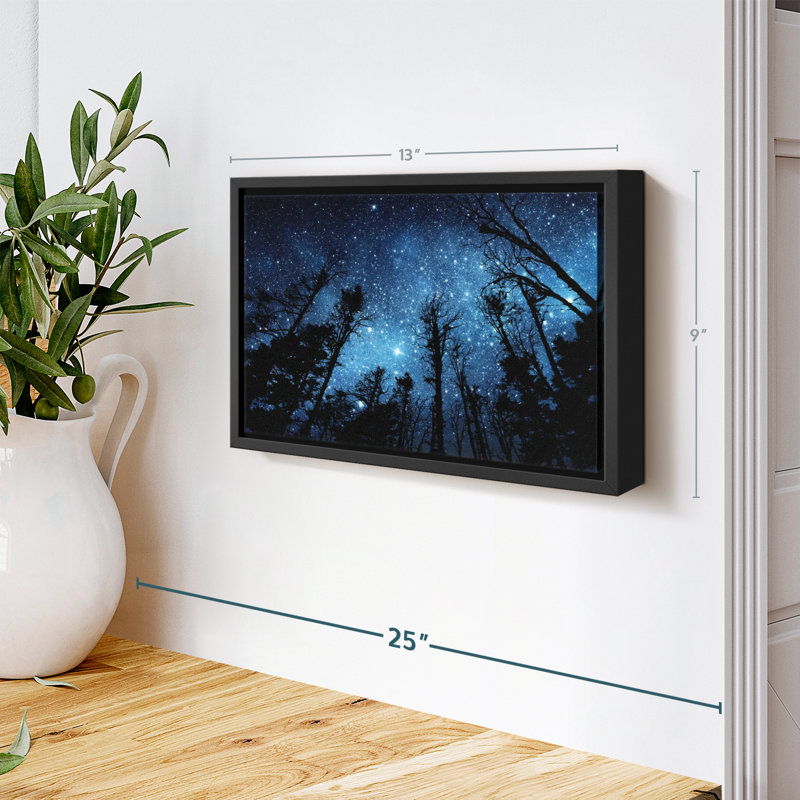 " Forest Night Sky Canvas Print ", 9" H x 13" W